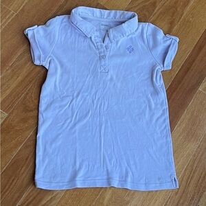 GYMBOREE Big Girls Polo Shirt Top %100 Cotton Lavender Tee Size 12